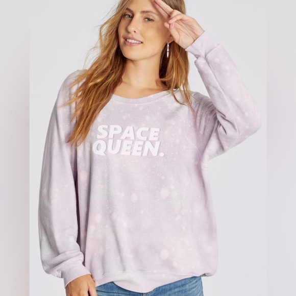 (A3) NWOT Wildfox Space queen, Sommers sweatshirt, lavender, Size Me - Picture 3 of 12